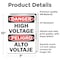 Signmission High Voltage Bilingual Danger Sign, Vinyl Decal, 7in W x 10in L, 2PK OS-2PACK-DS-D-710-L-19389 - alternate 3